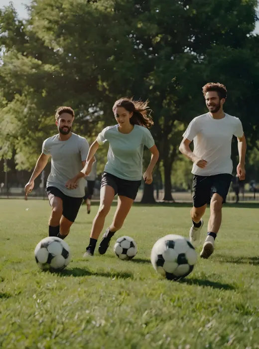 A soccer arena